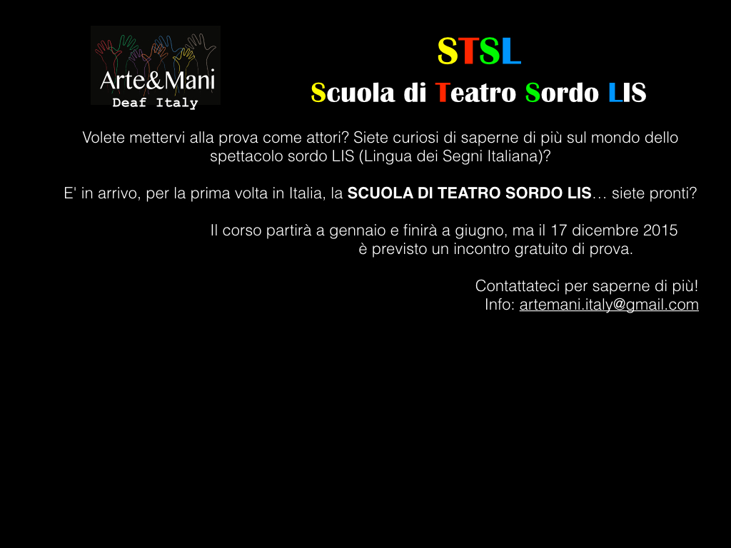 Scuola di Teatro Sordo LIS 2016